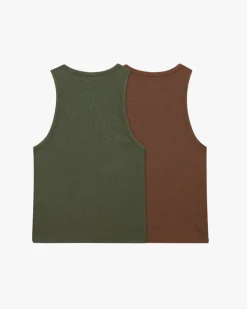 Nude Project Tank Top Ss24 Green/Brown Discount