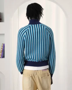 Nude Project Teteo Quarter-Zip Knit Blue Fashion