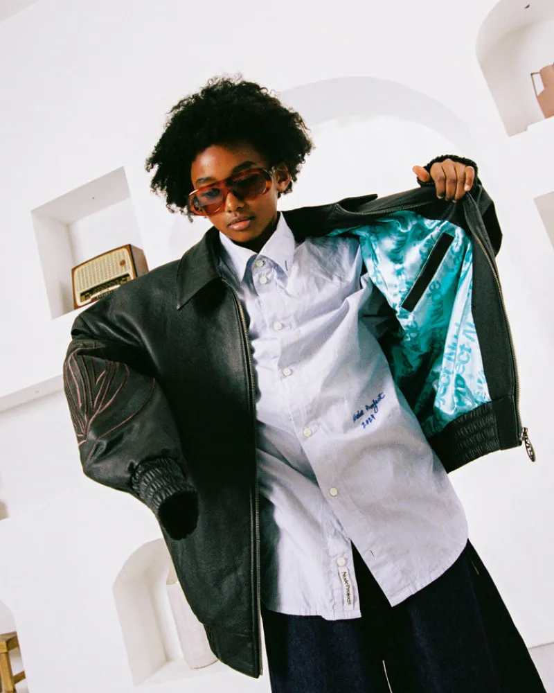 Nude Project "The" Leather Jacket Brown Clearance