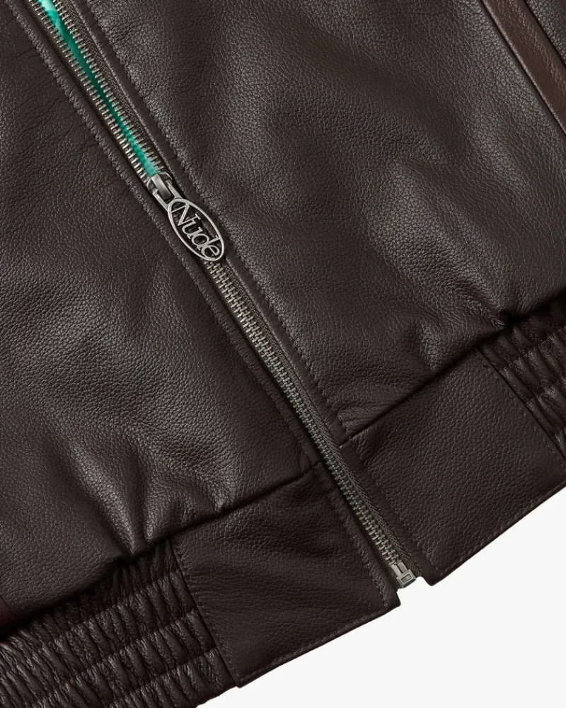 Nude Project "The" Leather Jacket Brown Clearance