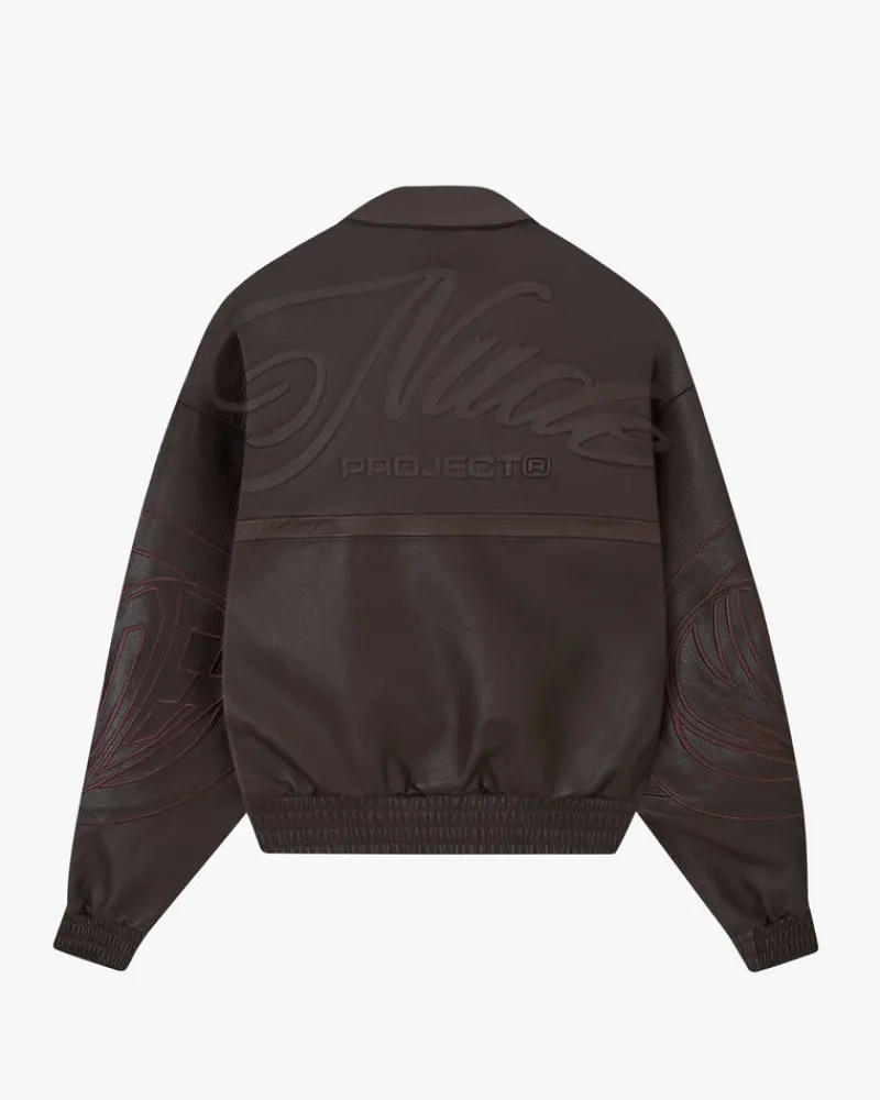 Nude Project "The" Leather Jacket Brown Clearance