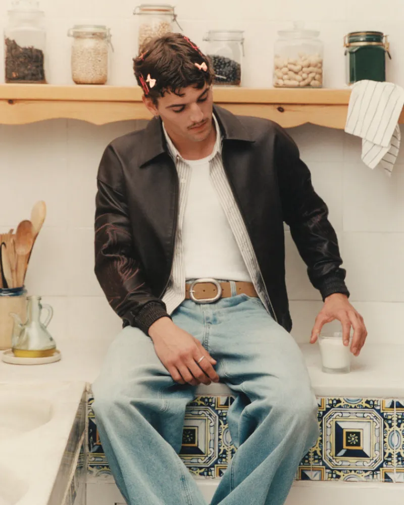 Nude Project "The" Leather Jacket Brown Clearance