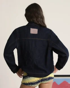 Nude Project Trucker Denim Jacket Washed Dark Discount