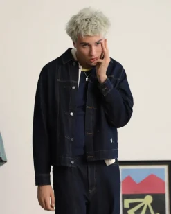 Nude Project Trucker Denim Jacket Washed Dark Discount