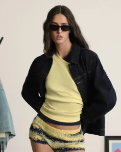 Nude Project Trucker Denim Jacket Washed Dark Discount