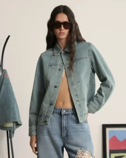 Nude Project Trucker Denim Jacket Washed Light New