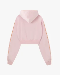 Nude Project Varsity Cropped Hoodie Pink Sale
