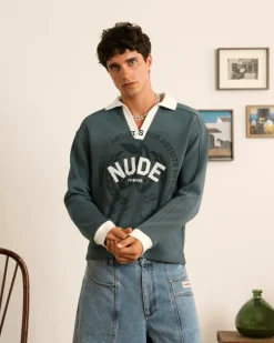 Nude Project Varsity Longsleeve Polo Clearance
