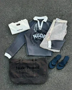 Nude Project Varsity Longsleeve Polo Clearance