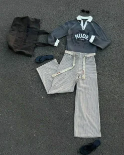 Nude Project Varsity Longsleeve Polo Clearance