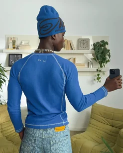 Nude Project Waffle Long-Sleeve Tee 2 Pack Green/Blue Best