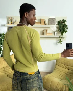 Nude Project Waffle Long-Sleeve Tee 2 Pack Green/Blue Best