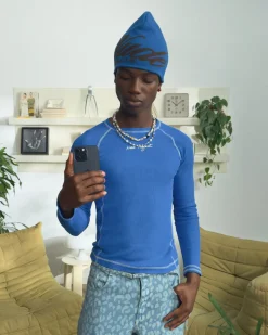 Nude Project Waffle Long-Sleeve Tee 2 Pack Green/Blue Best