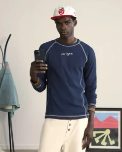 Nude Project Waffle Long-Sleeve Tee 2 Pack Cocoa/Navy Sale