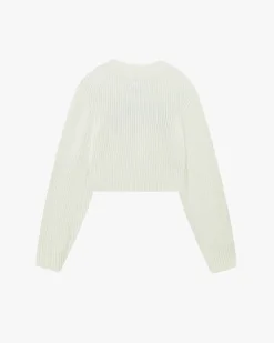 Nude Project Wifey Knit Cropped Sweater White Outlet