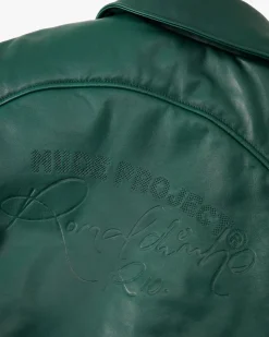 Nude Project World Cup Leather Bomber Jacket Outlet