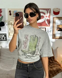 Nude Project Yeehaw Tee Grey Clearance